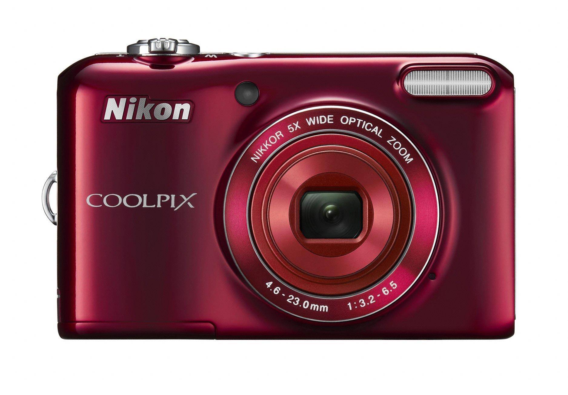 

Nikon COOLPIX L28 Digital AA Battery L28RD Camera, 20.05 Megapixels, Compatible, Red,