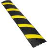 6 Ft/72'' Rubber Speed Hump, 2 Channel, 22000 Lbs Load Capacity Heavy Duty Traffic Speed Bump, with High Reflective Yellow Strip 4 Expansion Screws