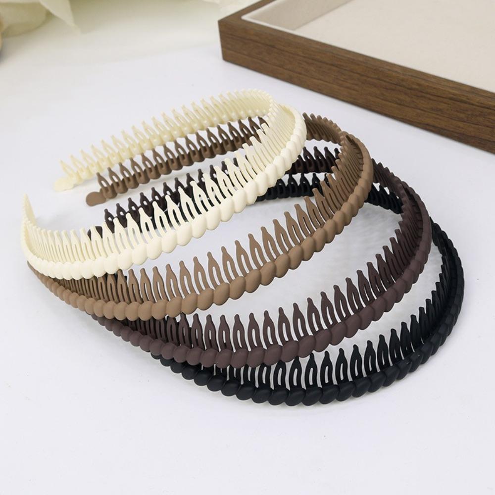 Simple Style Solid Tooth Headbands Washface Headbands  Hair Accessories Tool Unisex