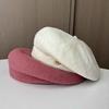 Xiaoxiangfeng White Beret Lady Autumn And Winter Face Small Painter Temperament Woolen Bud Hat