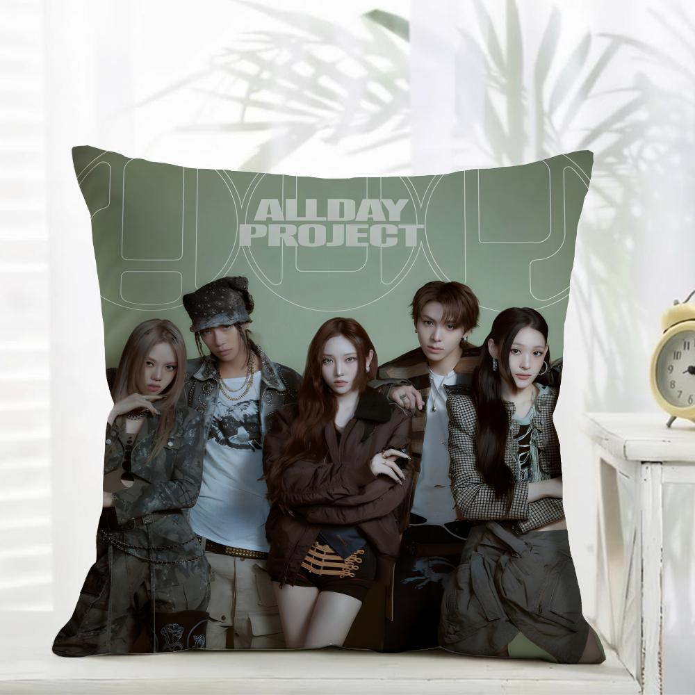 Project Idol Group Energetic A-Allday P-Project Cushion Cover Daily Washable Linen Pillowcase Soft For Sofa Bed Home Room Decor