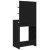 Bedroom Vanity Table with Shelf Black 80 x 39.6 x 135 cm