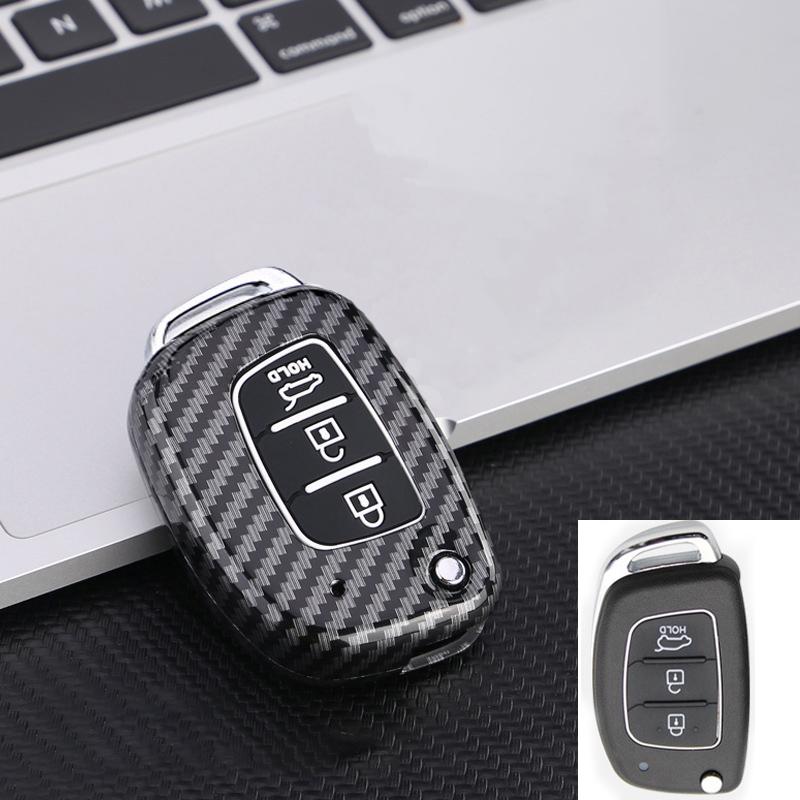 3 4 Button Abs Car Smart Key Case Cover For Hyundai Tucson Santa Fe Rena Sonata Elantra Creta Ix35 Ix45 I10 I30 I40 Accessories