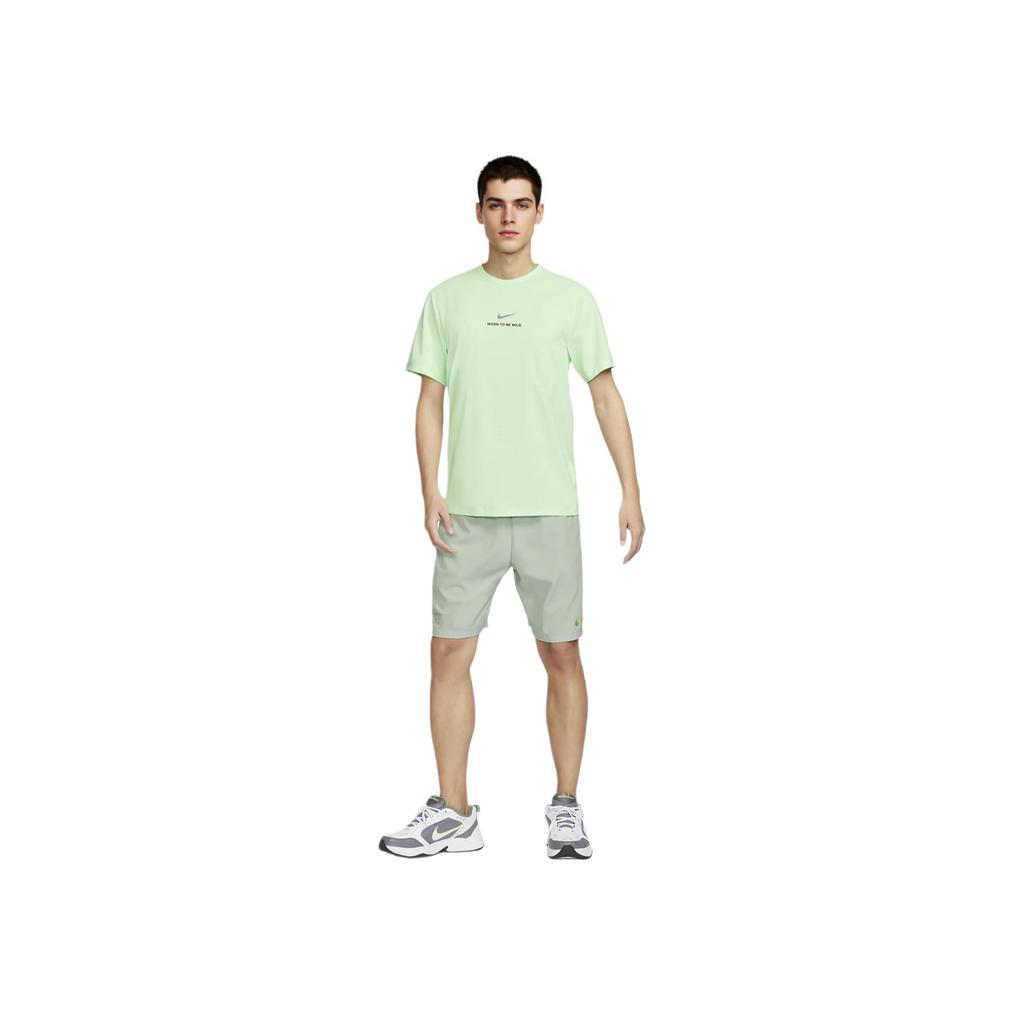 Nike Dri-FIT UV Jednobarevné Logo Značky Potisk Písmen Outdoorová Ochrana proti Slunci Rychleschnoucí Ležérní Sportovní Tričko s Kulatým Výstřihem a Krátkým Rukávem Pánské Vrchní Díly HF6169376