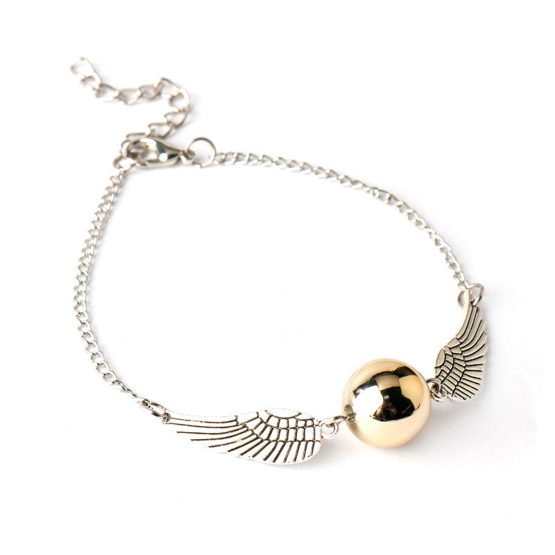 Harry Potter Deathly Hallows Bracelet: Electroplated Gold Snitch Design