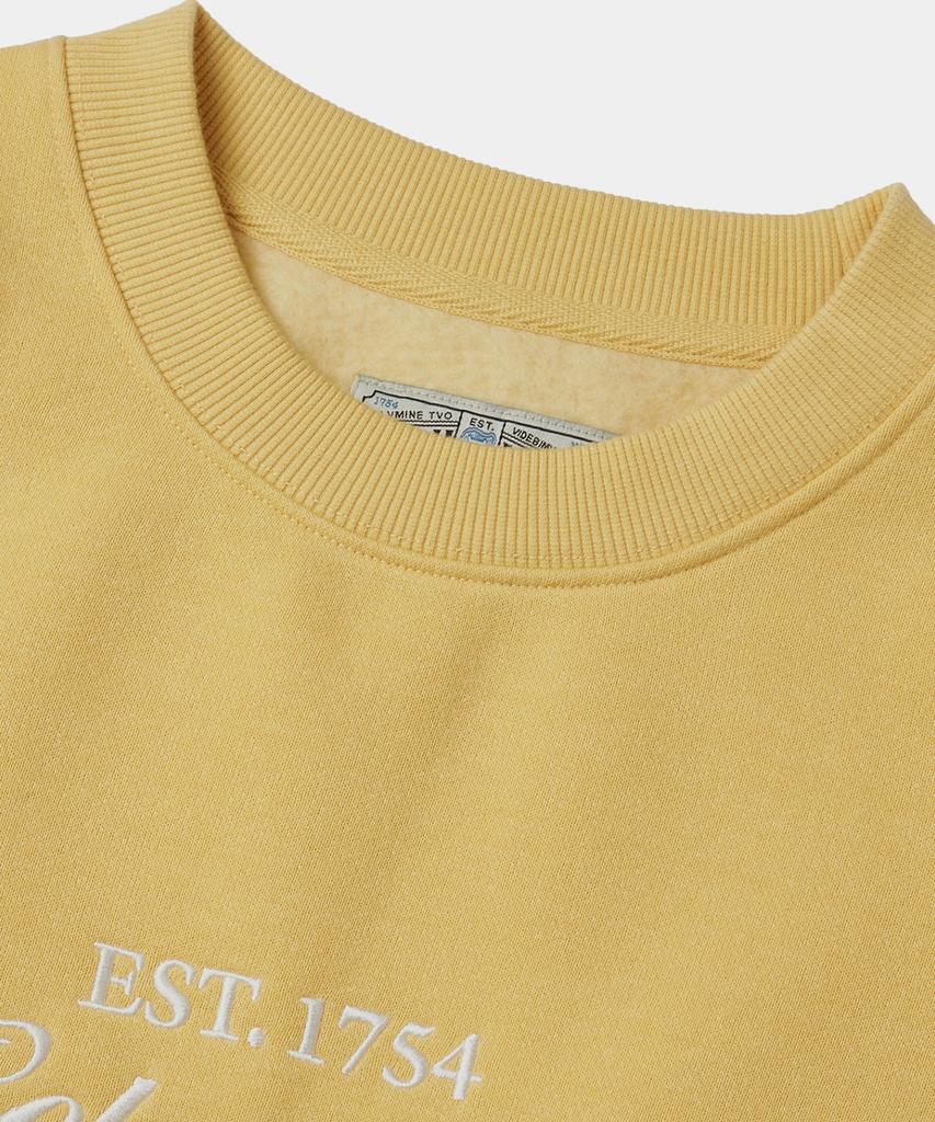 COLUMBIA UNIVERSITY Cu Big Script Women Terry Sweatshirts Vintage Yellow