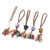 Natural Stone Crystal Hand-Woven Star Bag Accessories Mobile Phone Keychain Bag Pendant Car Pendant G79