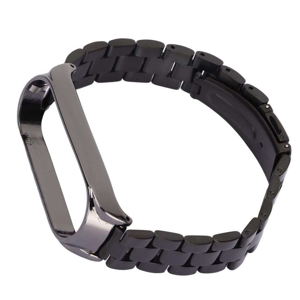 Smartwatch Wrist Band Strap Stainless Steel Anti Lost with Double Folding Buckle for Band 6