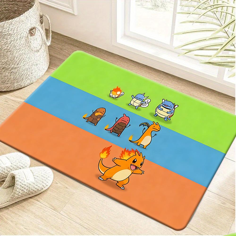 Pokemon Greninja vs Lucario Comic Print Non-slip Doormat Soft Floor Mat for Home Decor 40x60cm