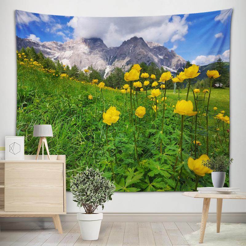 

Природа Красота Гобелен Пейзаж Озеро Снежная Сцена Настенное Художественное Украшение Общежития Эстетический Гобелен Спальня Украшение Дома 100X75CM