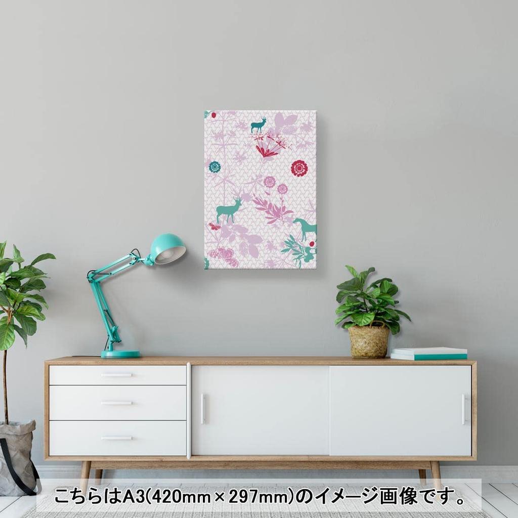 Art 420mm x Wall Wooden Stylish Interior Lovely Animal Illustration Pattern Panel, Painting, Decoration, igsticker, 297mm, A3, Photo, Hanging, Frame,