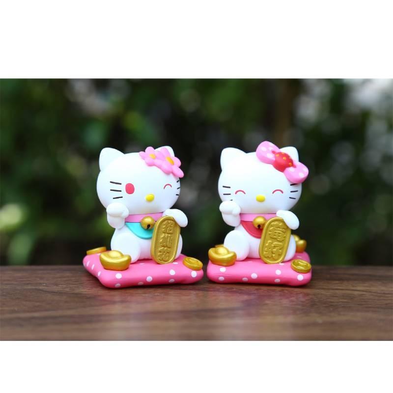 Cute And Charming Pvc Lucky Cat Figurine For Desk Car Decoration Gift For Girls