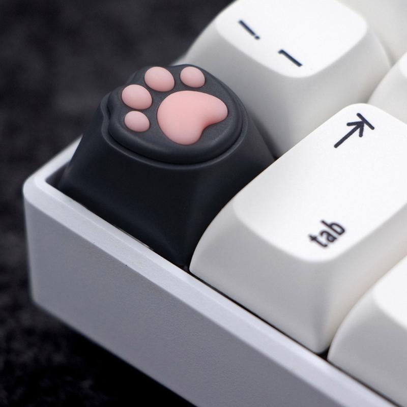 Silicone CatPaw Keycaps Quiet Typing Comfortable Soft Touch AntiSlip Caps for Gaming and Office Keyboards