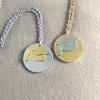 10pcs Lot 304 Stainless Steel Round Dis With Hat Gold Steel Color Pendant Necklace