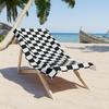 Checkerboard Summer Beach Towel Black and White Checkered Hotel Towels Bathroom For Home Sauna Playa Baby Travel Spa Bath Gym