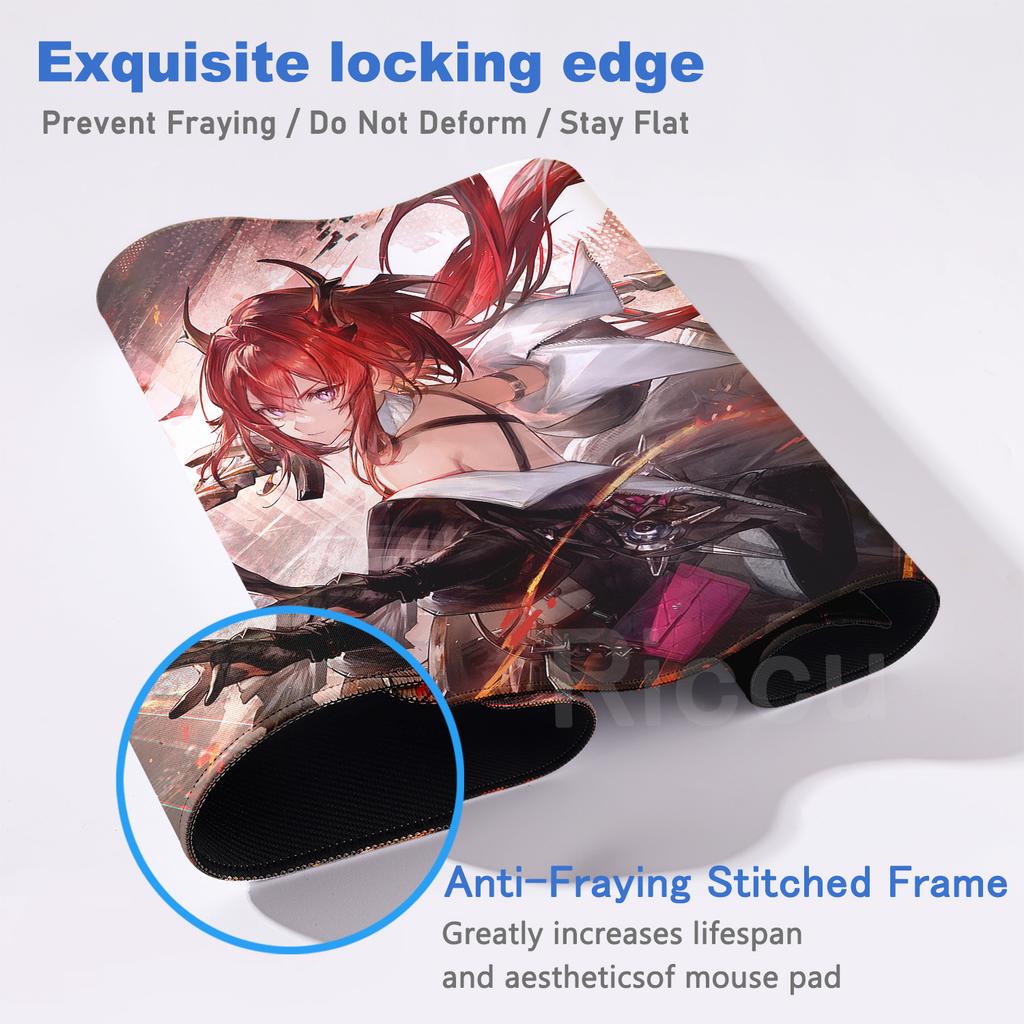 HD Arknights Endfield Mauspads Anime Mädchen Laevatein Mauspads Groß Gamer XXL Laptop Teppich Gaming PC Zubehör erweitern Schreibtischunterlage