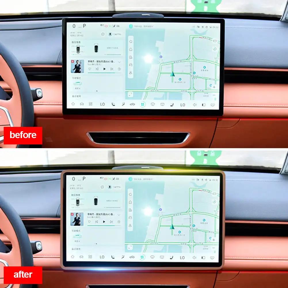 Car Silicone Protective Frame Edge Cover Central Control Navigation Screen Protector Trim Car Accessories For Changan DEEPAL S7