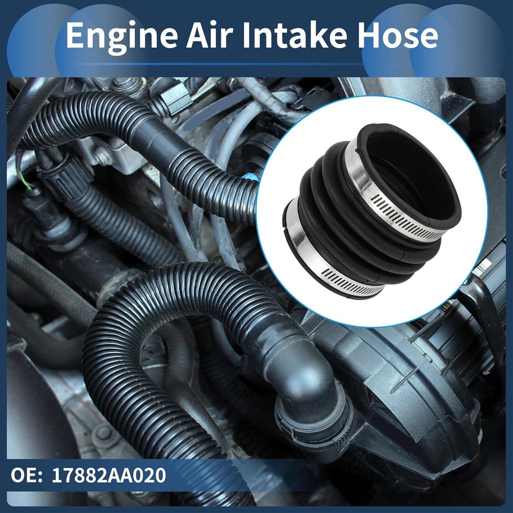 Engine Air Intake Hose for Lexus RX330 2004-2006 Air Intake Duct No.17882AA020 Rubber Clamp 1 Pc