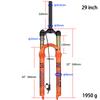 Bolany Mountain Bike Fork 27.5/29 Inch Bike Suspension MTB Air Suspension Fork Shock Absorbing Fork Downhill Suspension Fork