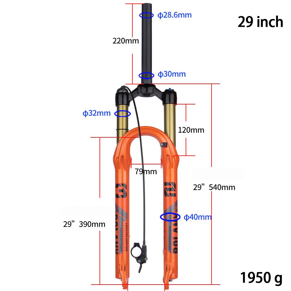Bolany Mountain Bike Fork 27.5/29 Inch Bike Suspension MTB Air Suspension Fork Shock Absorbing Fork Downhill Suspension Fork