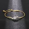 CAOSHI Delicate Adjustable Bracelet for Women Two Color Available Cubic Zirconia Daily Wearable Jewelry Shiny Party Accessories