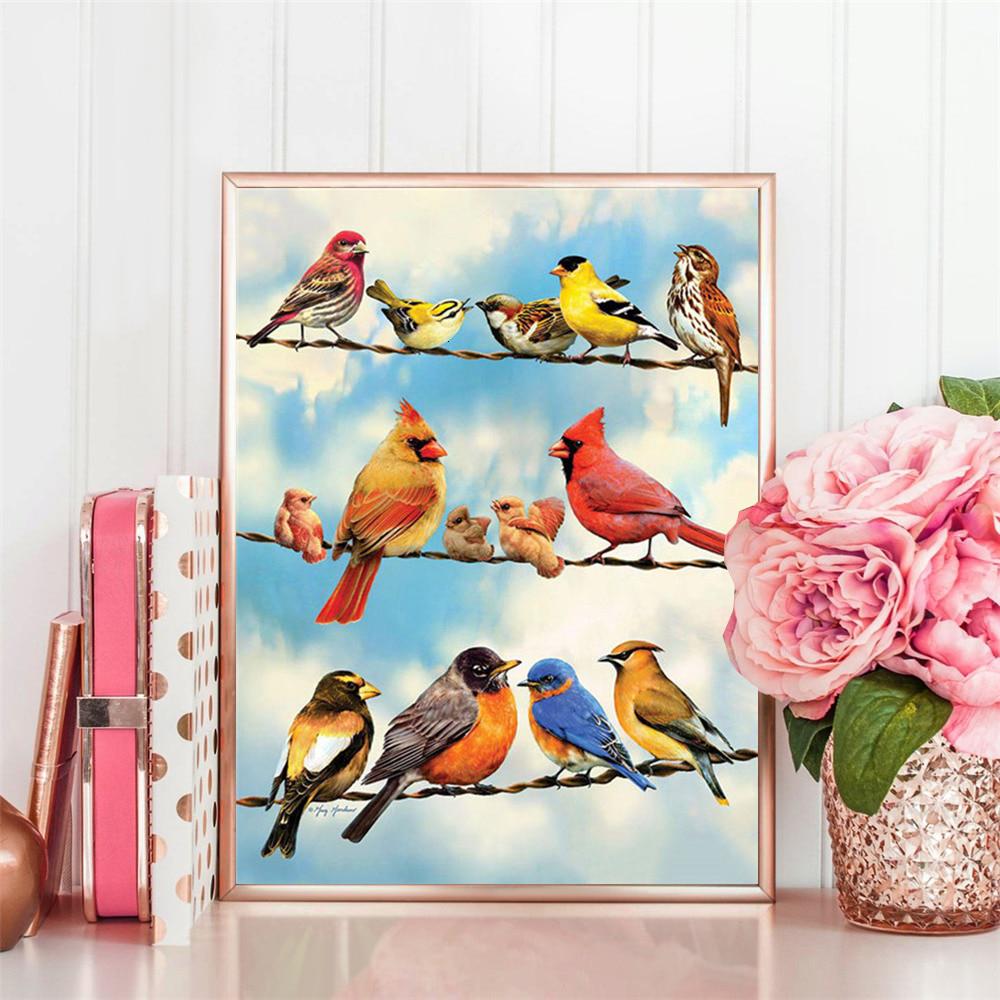 Pittura Diamante 5D Trapano Completo Animale Arte Diamante Punto Croce Ricamo Uccello Decorazione Casa Regalo