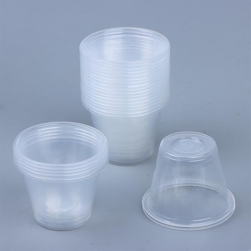 100Pcs 30ml Plastic Graduated Mixing Cups Disposable Universal for Airbrush Paint Mixing DIY Art Creation