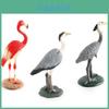 Realistic Pvc Flamingo Heron Crane Desktop Bird Models Decorative Playful Figurines
