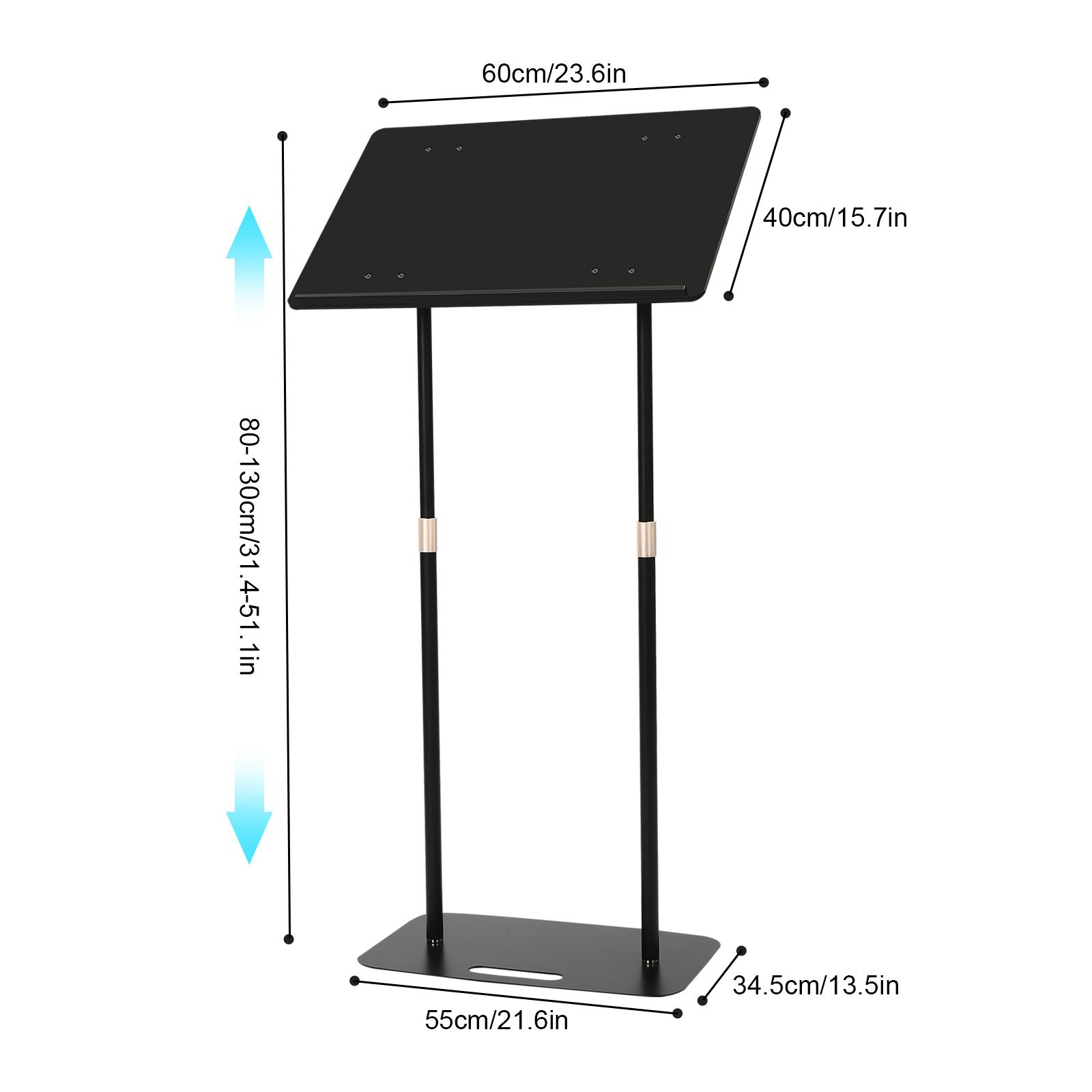 

Стенд для презентаций на конференции, Портативная стойка для презентаций для класса, Регулируемый по высоте стол для класса, церкви, черный чёрный