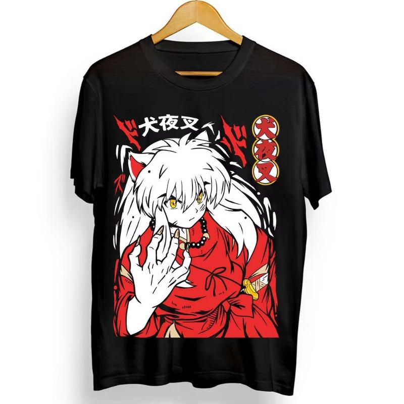 Inuyasha Sesshomaru Tričko Červený Měsíc Inuyasha Kawaii Anime Tričko Dámská Módní Top Tričko Dámské Oblečení