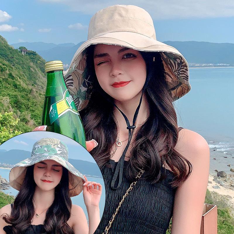 Reversible Women s Wide Brim Cotton Bucket Hat – UV Protection Trendy Sun Hat Fashionable & Reversible