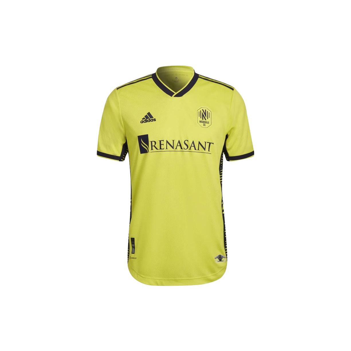 Adidas T Shirts Men s Shocking Yellow V neck Moderate Straight Fit H47805 XL