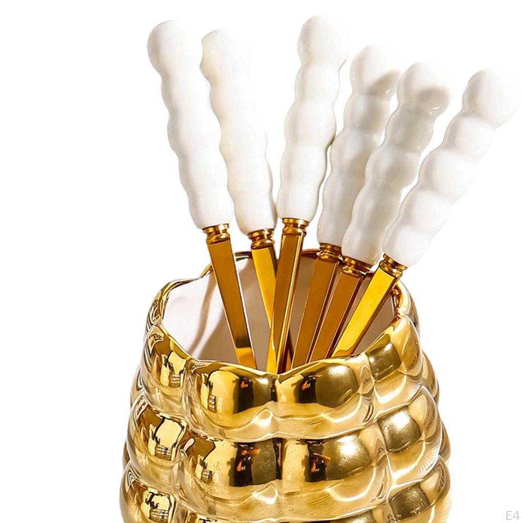 Ceramic Jar Fruit Fork And Spoon Set for Elegant Dining