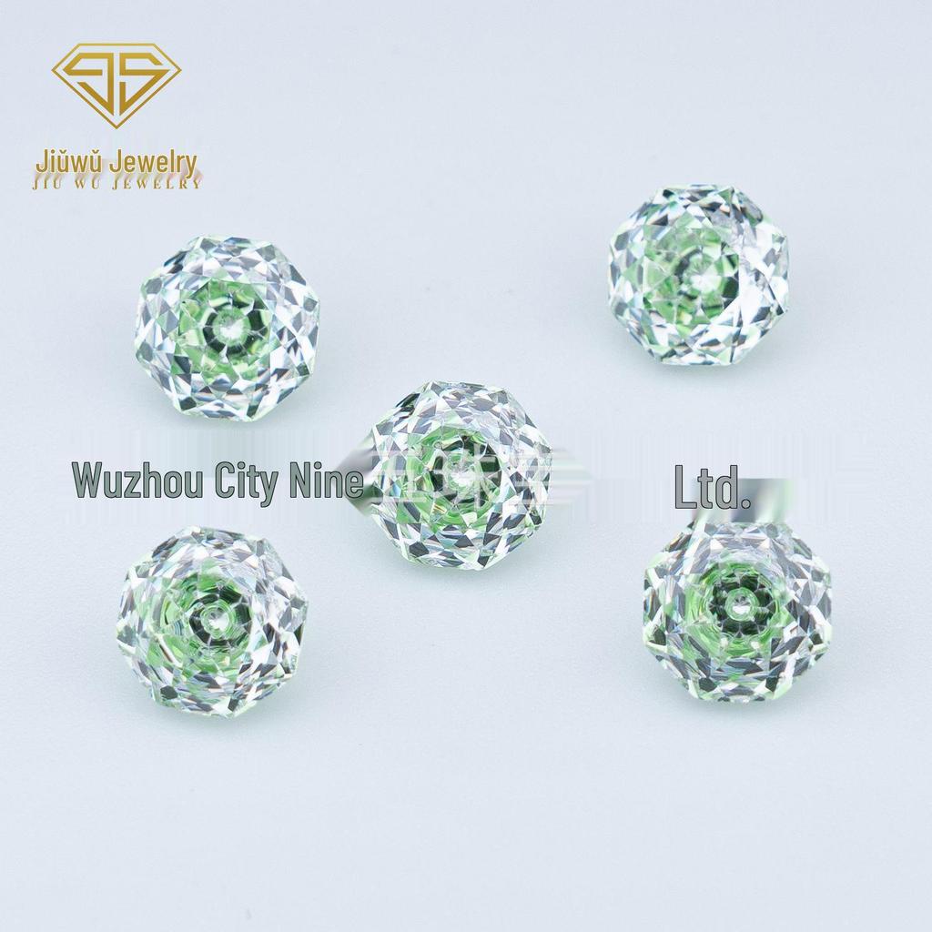 4-8mm Gradient Rose-Cut Two-Tone Soft Core Zircon Millennium Rose