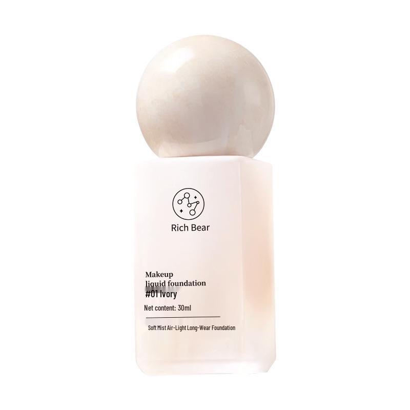 RICH BEAR Long-lasting Non-transfer BB Cream: Foundation, Concealer, Oil Control, Moisturizing, No Caking.
