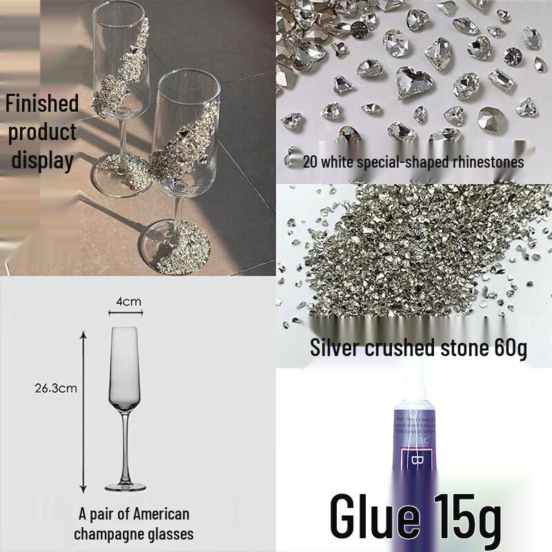 Butterfly Tassel Wedding Champagne Flute DIY Kit