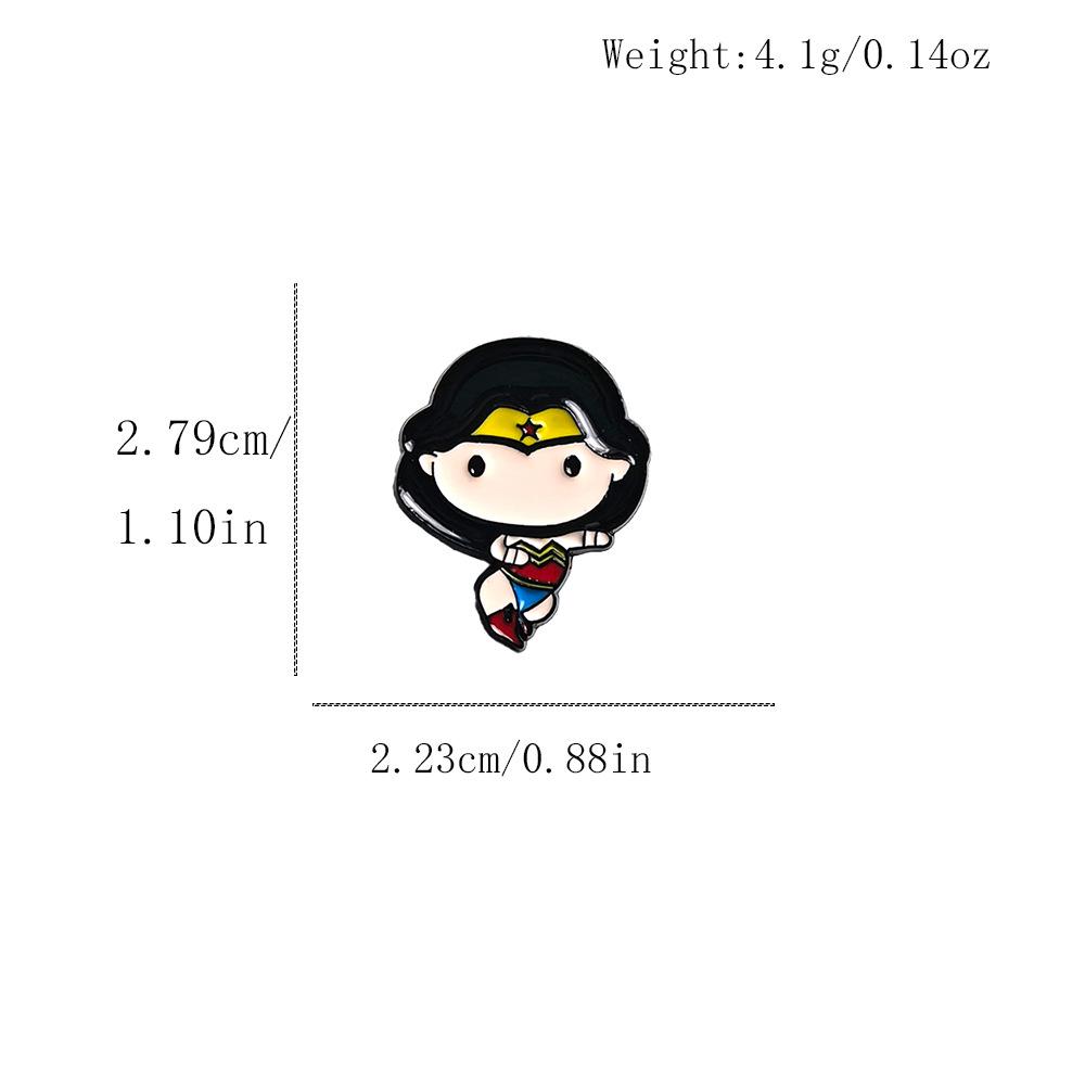 Classic Film & TV Superhero Cartoon Metal Brooch - Cute Anime Character Badge Accessory