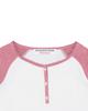 THEMUSEUMVISITOR Check Mixed Henley Neck T-Shirt (White)