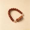Natural Lightning-Struck Jujube Wood Beads DIY Pixiu Ruyi Bracelet for Men and Women 8x9 Cultural Prayer Beads Bracelet.
