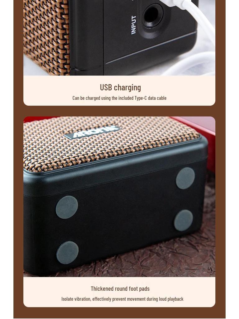 Anoma AG-04 Portable Bluetooth Rechargeable Acoustic Guitar Amplifier