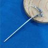 Witch Grim Reaper Skull Hairpin with Moon Sword and Retro Snake Design