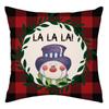 Soft Christmas Pillow Cover Santa Claus Xmas Tree Pillowslip Throw Cushion Case  Winter Decor