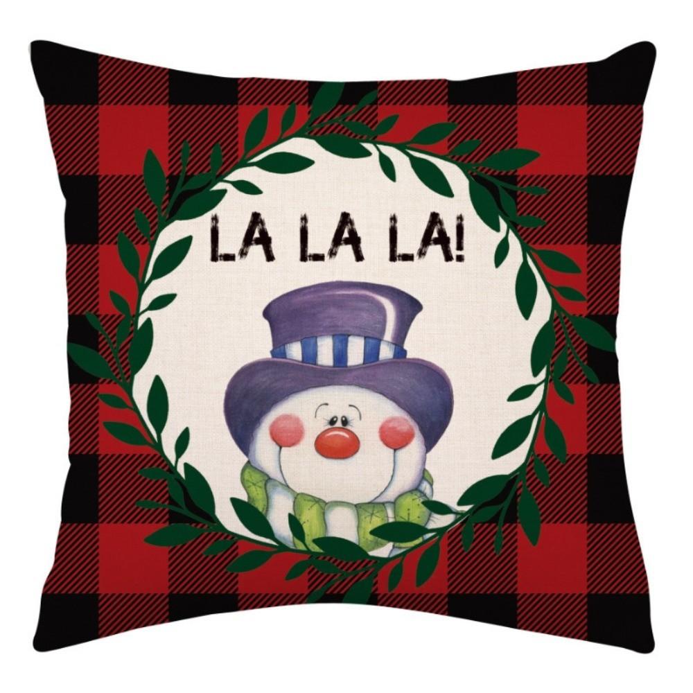 Soft Christmas Pillow Cover Santa Claus Xmas Tree Pillowslip Throw Cushion Case  Winter Decor
