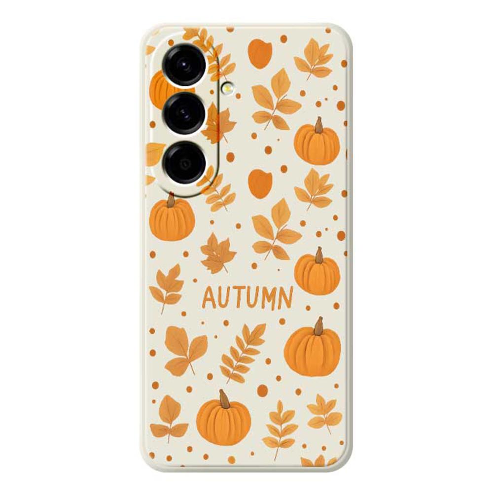 For Samsung Galaxy A56 5G Case Autumn Theme Pattern Printing Straight Edge TPU Phone Back Cover