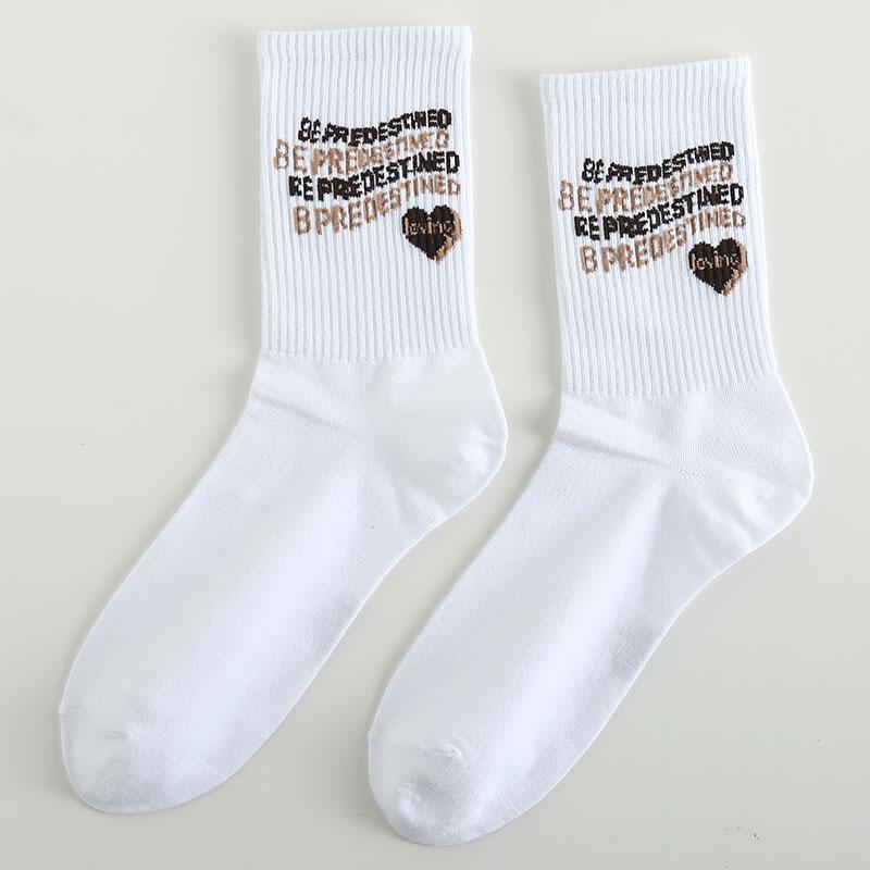 Roliga Herrstrumpor Glada Nya Mode Ins Stil Strumpor För Kvinnor Och Män Hip Hop Harajuku Tecknad Fotboll Bomullsstrumpor