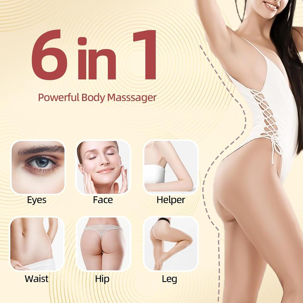 White Multifunctional Body Beauty Machine Cellulite Device Full Body Care Portable Home Use Easy Operation