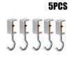 1-5pc Adjustable Backpack Hook 360° Rotatable Table Hooks  Desktop Detachable Mobile Bag Hanger Desks School Home Storage