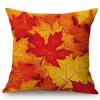 18" Autumn Maple Leaf Red Orange Fall Leaves Decorative Sofa Throw Pillow Cover Hot Sale Cotton Linen Office Chair Cushion Cover