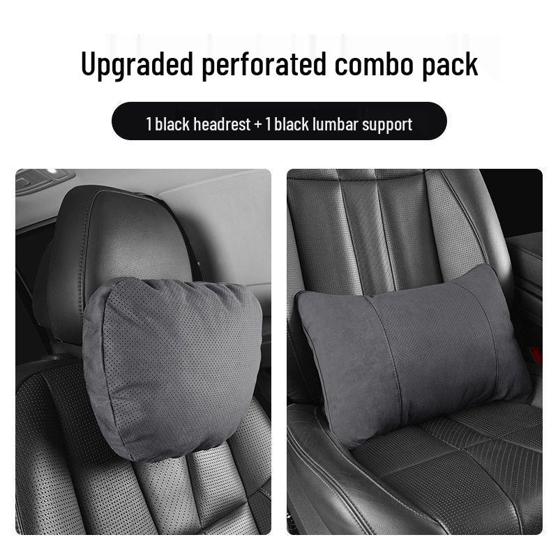 Maybach Car Headrest and Lumbar Support Pillow Set
