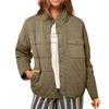 Women's Fashion Light Jacket Stand Collar Multicolor Zipper Button Coat